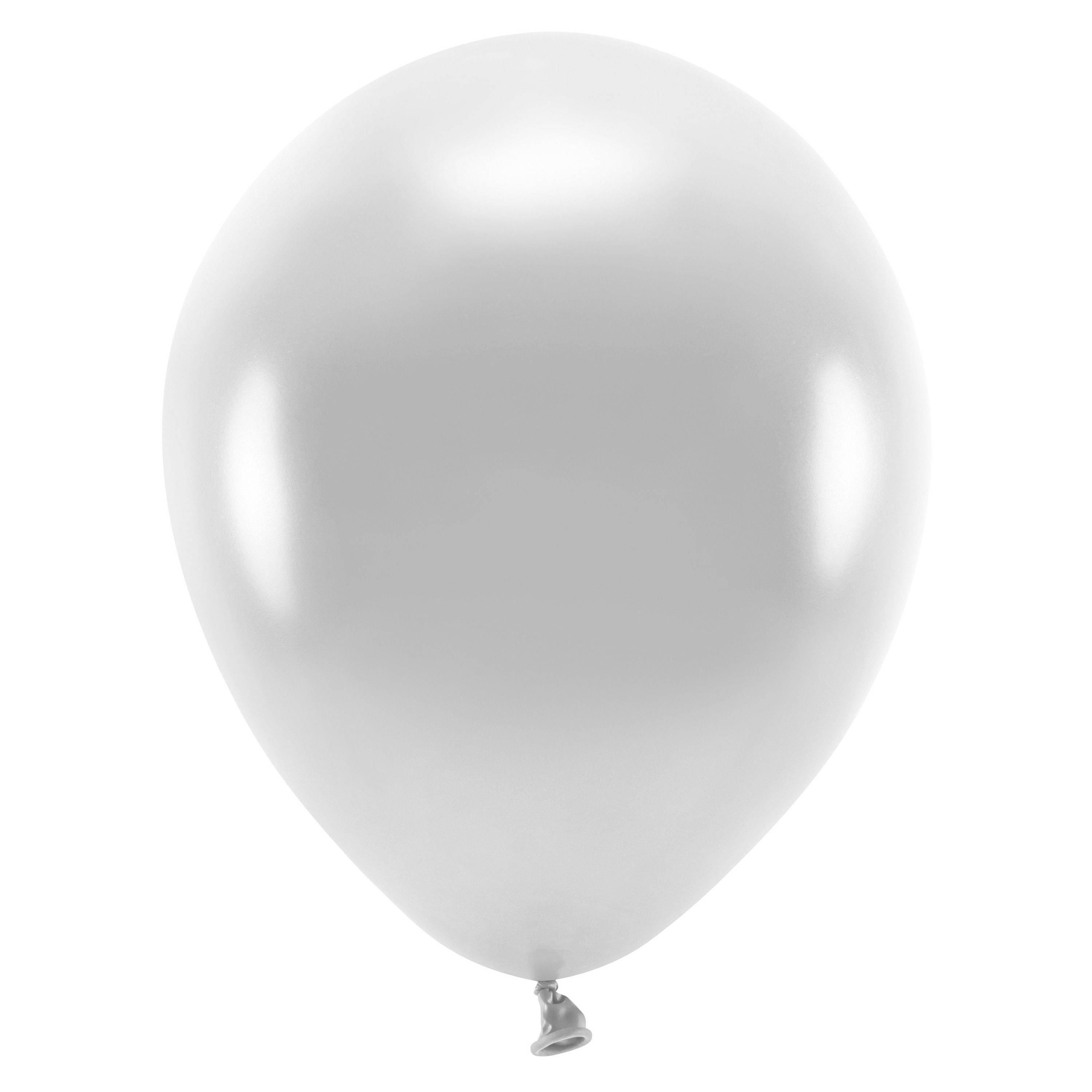 100x Zilverkleurige ballonnen 26 cm eco-biologisch afbreekbaar