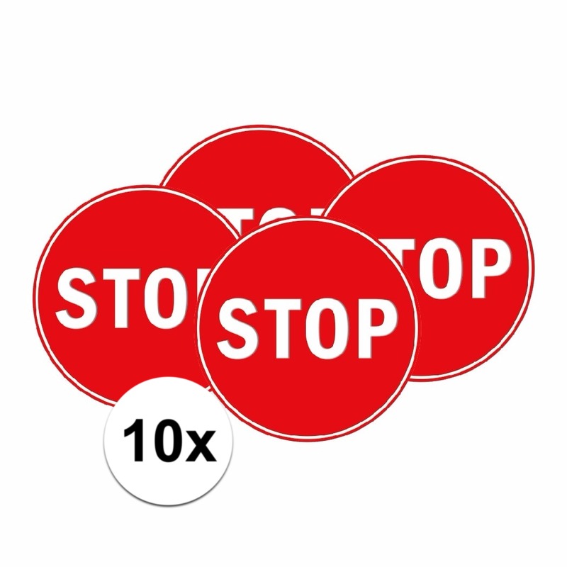10x Slaapkamer sticker STOP 15 cm