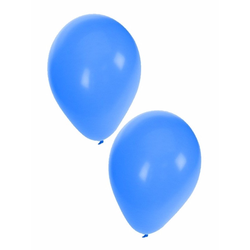 10x stuks Blauwe party-feest ballonnen 27 cm
