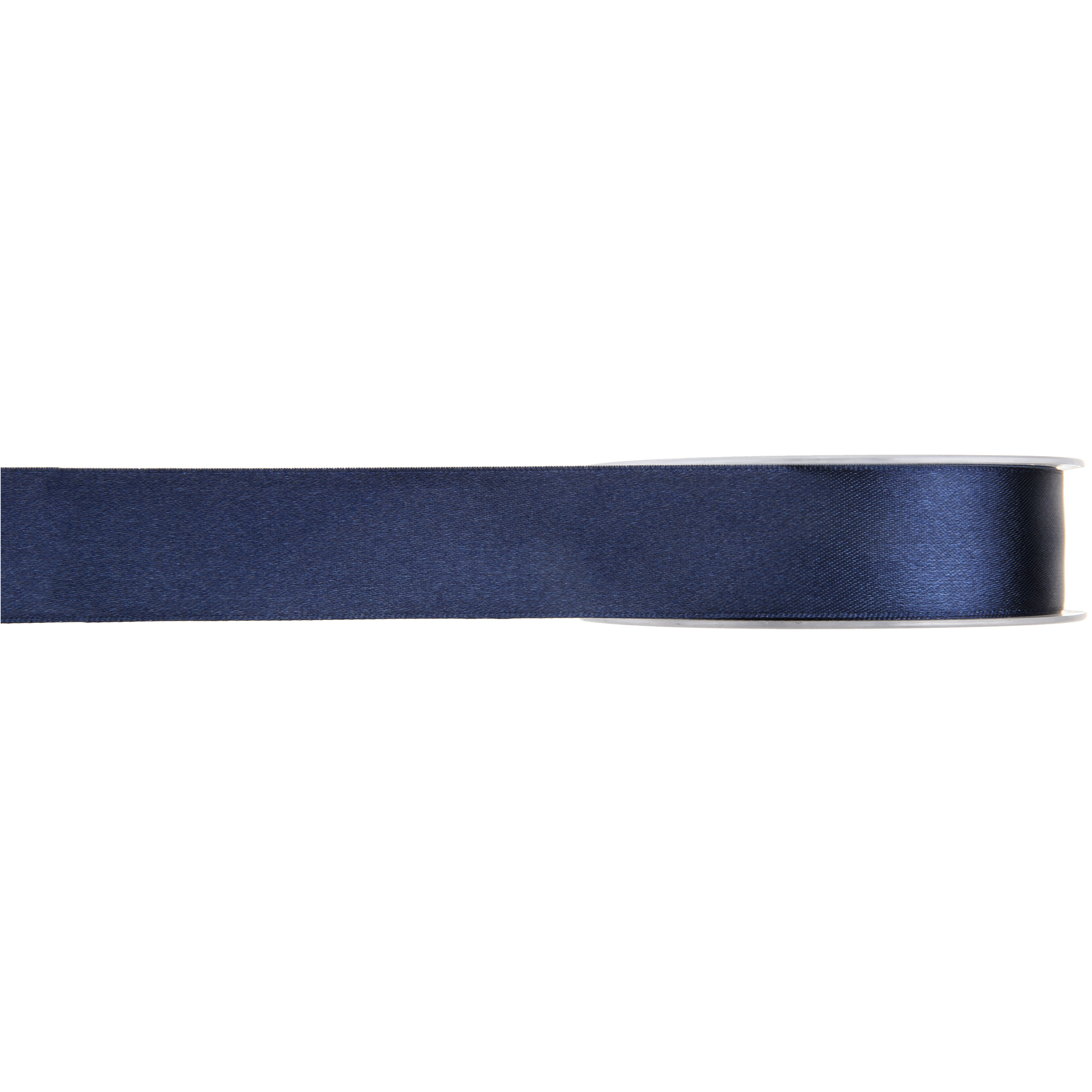 1x Hobby-decoratie navyblauwe satijnen sierlinten 1 cm-10 mm x 25 meter
