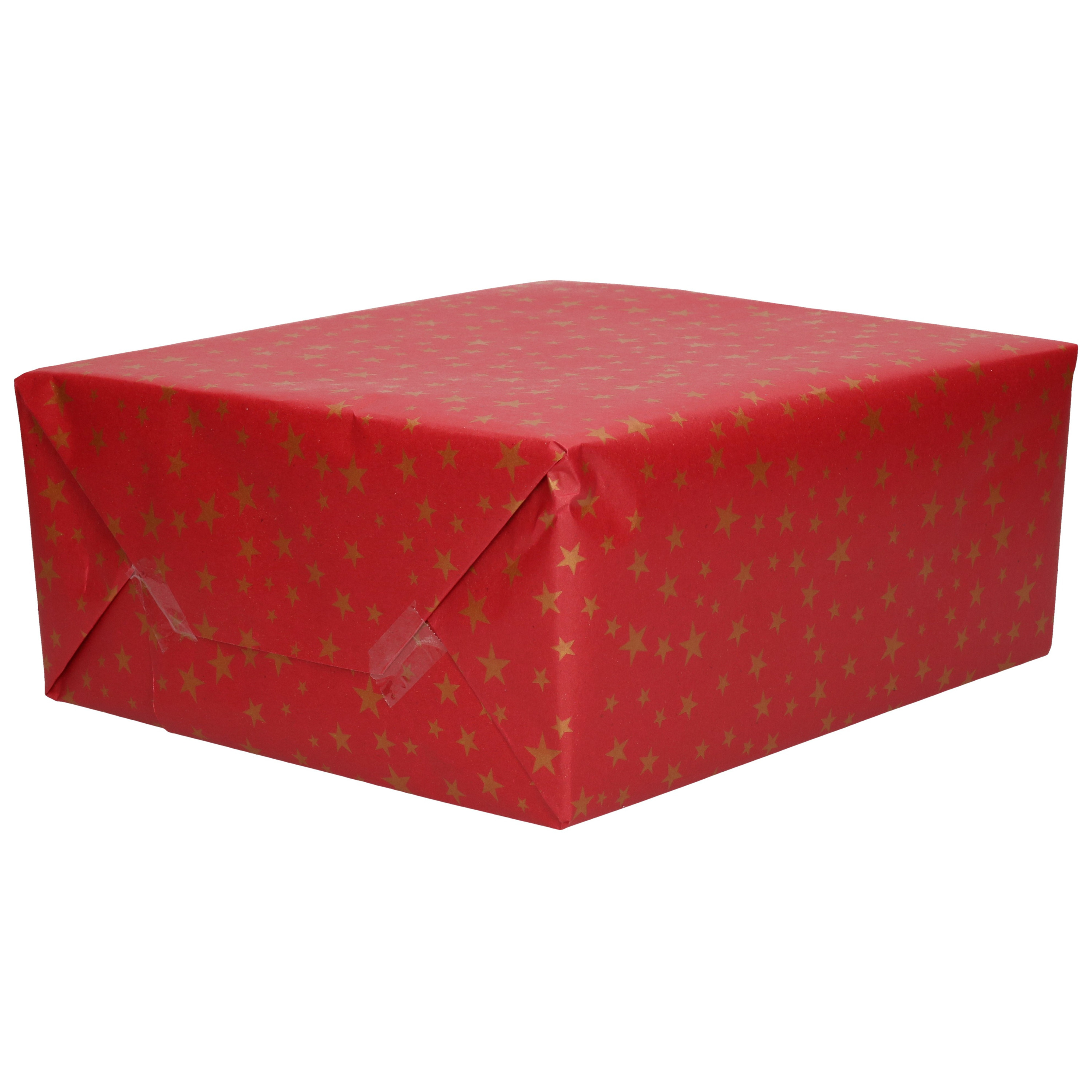 1x Rollen Kerst inpakpapier-cadeaupapier bordeaux rood 2,5 x 0,7 meter
