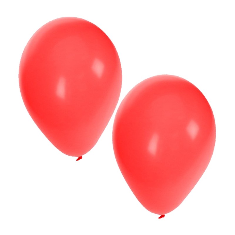 25x stuks rode party ballonnen van 27 cm