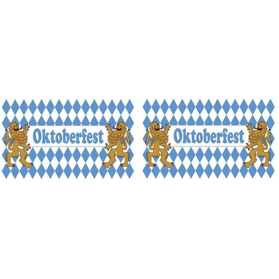 2x Oktoberfest vlaggen 90 x 150 cm