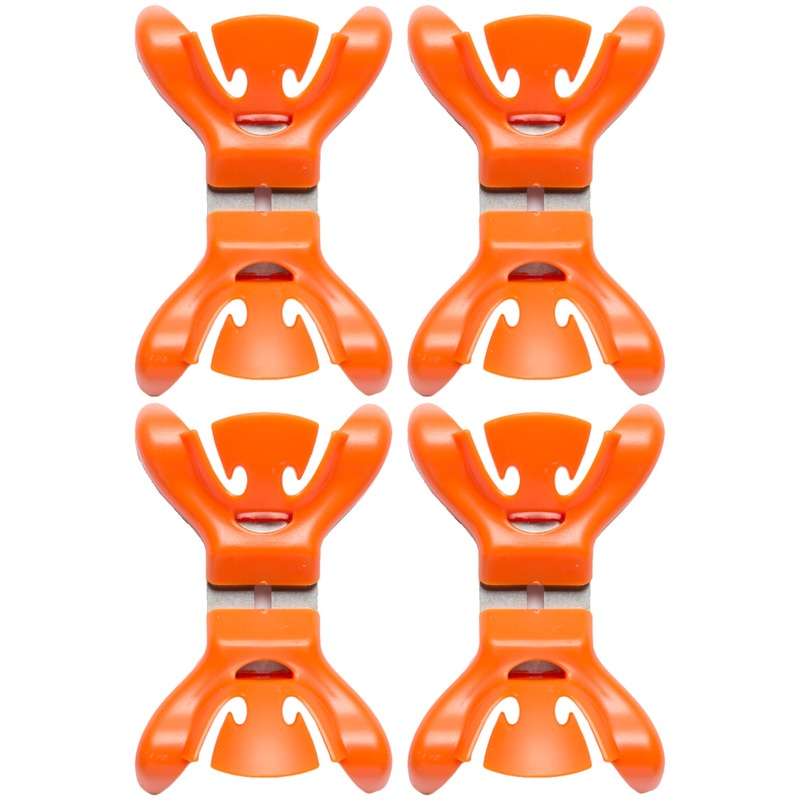 4x Slingers-decoratie ophangen slingerklemmen oranje