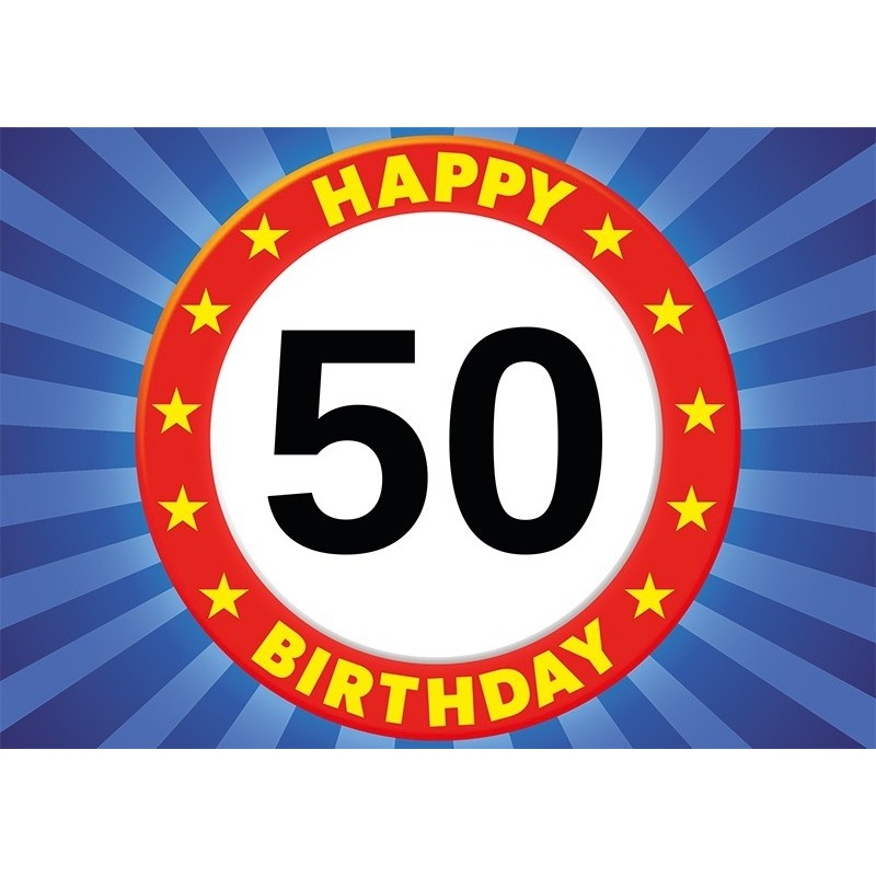50 jaar verjaardagskaart-ansichtkaart-wenskaart Happy Birthday