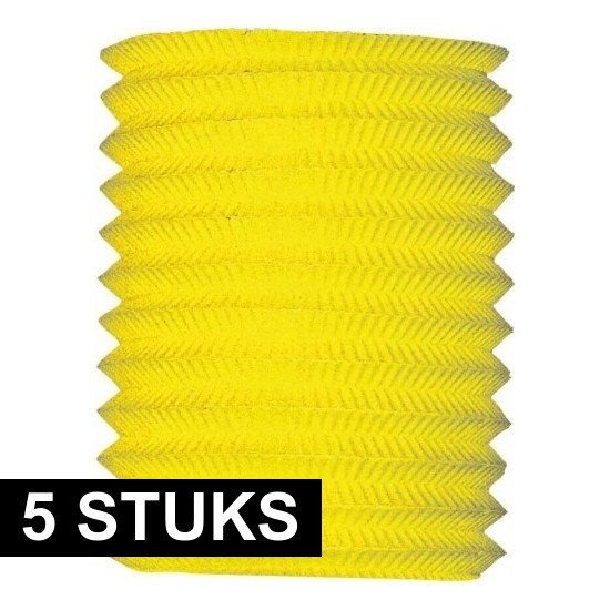 Merkloos 5x Gele treklampion 16 cm online kopen