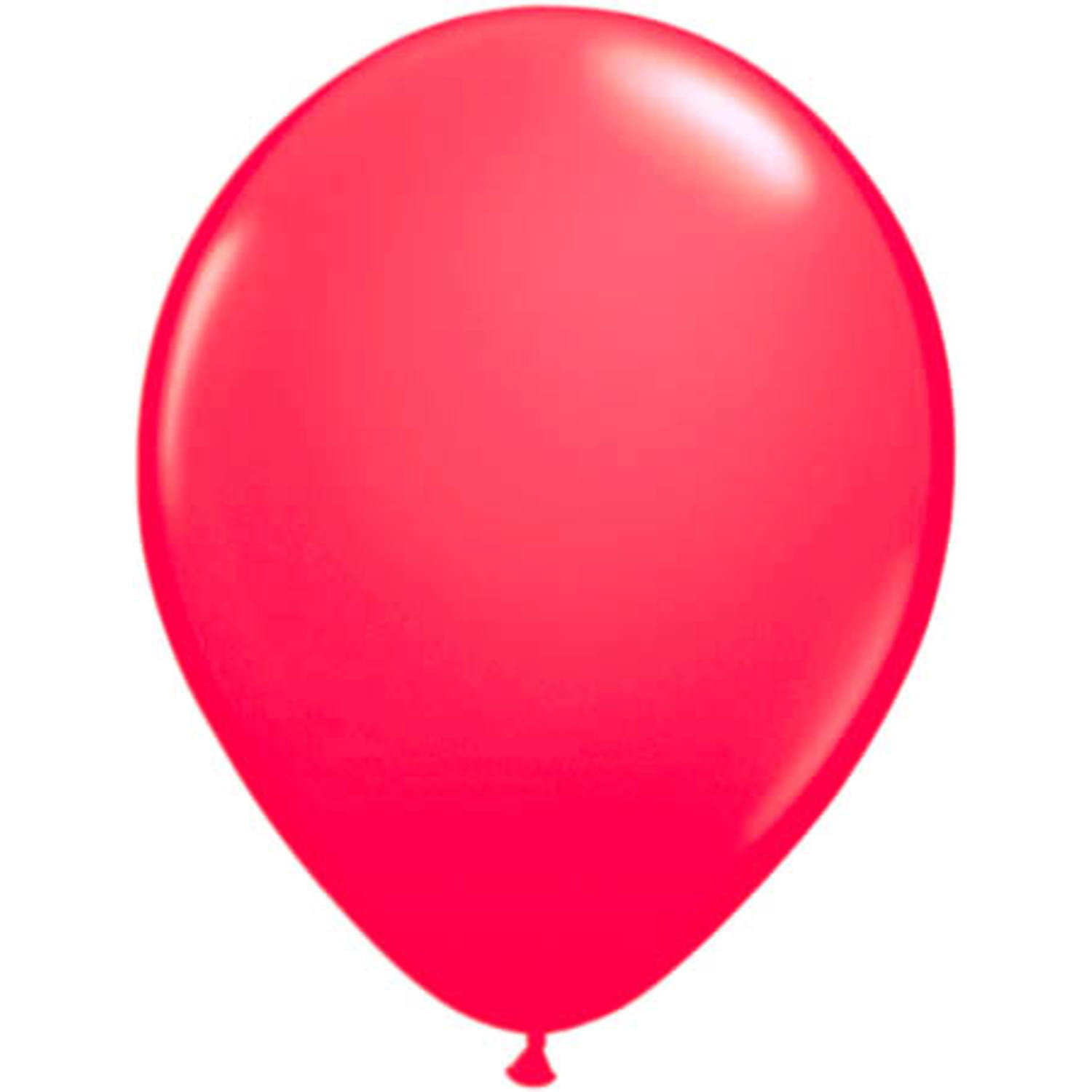8x stuks Neon fel roze latex ballonnen 25 cm