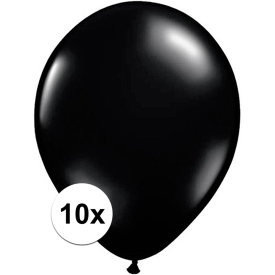 Ballonnen qualatex zwart 10 stuks