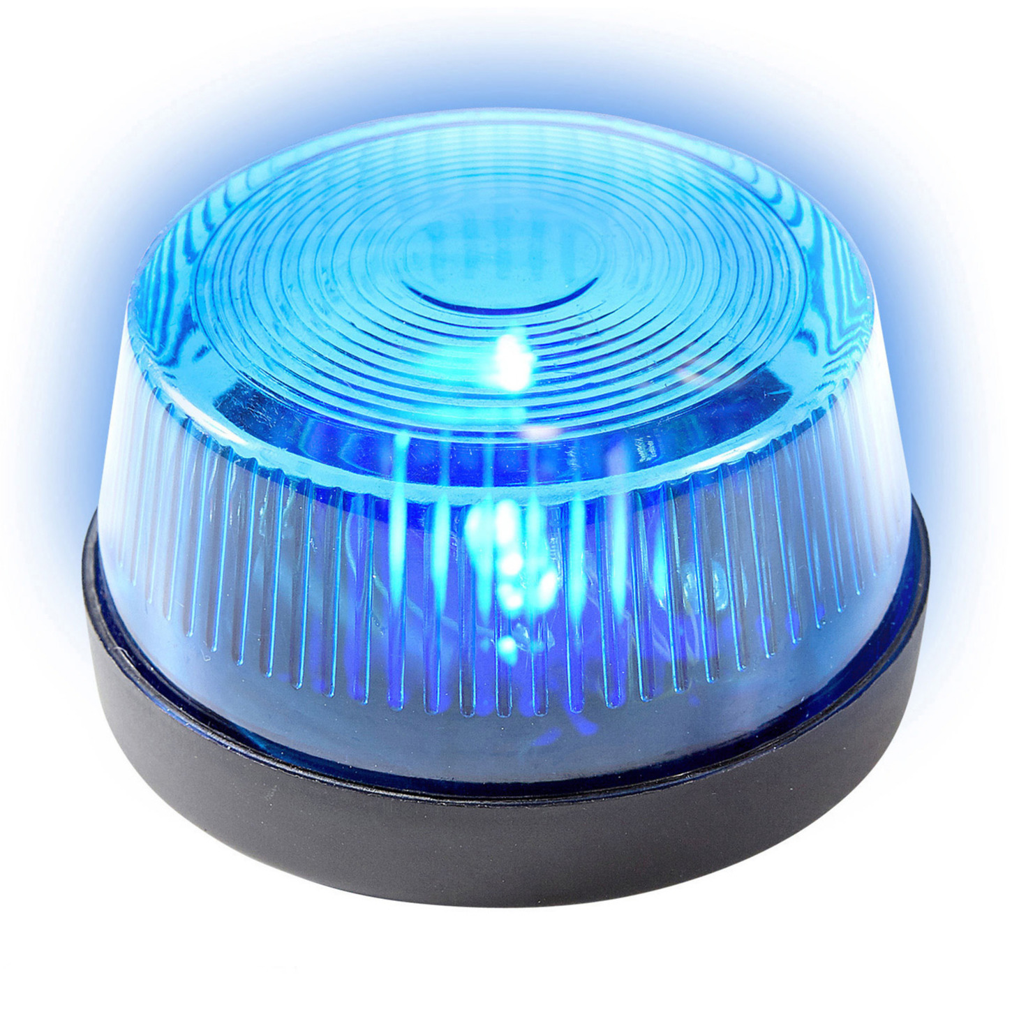 Blauwe politie LED zwaailamp/zwaailicht met sirene 7 cm