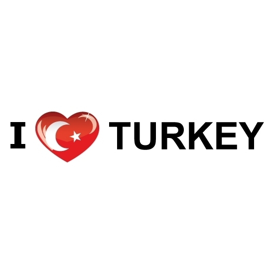 Bumper sticker I Love Turkije