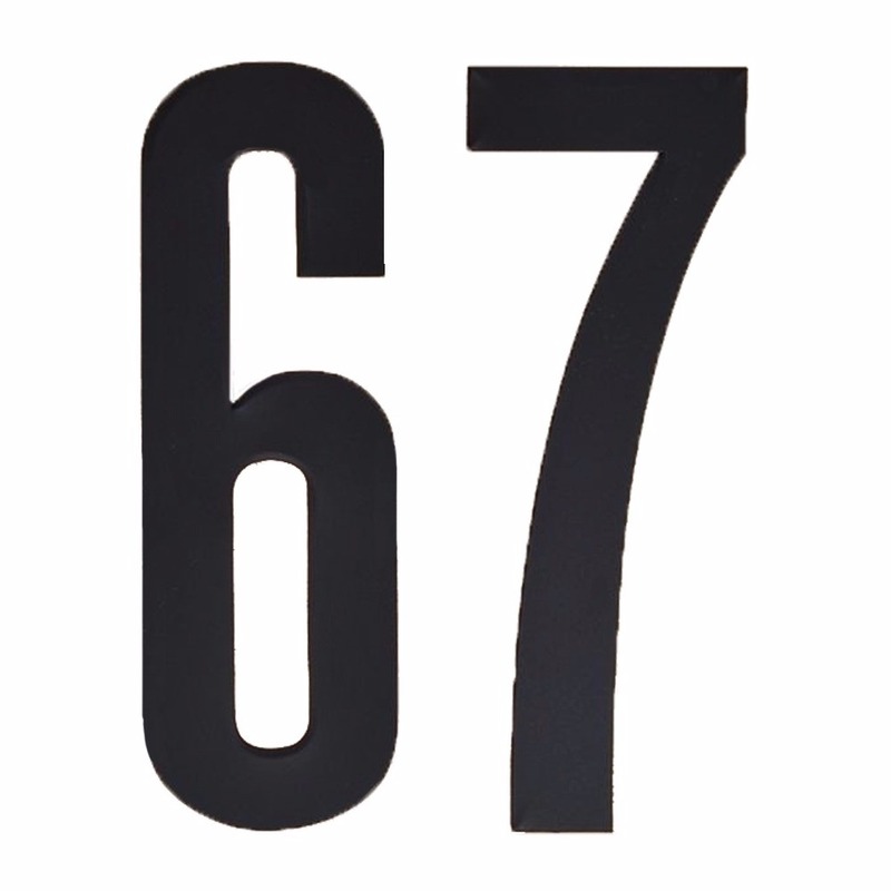 Cijfers-nummers stickers 67
