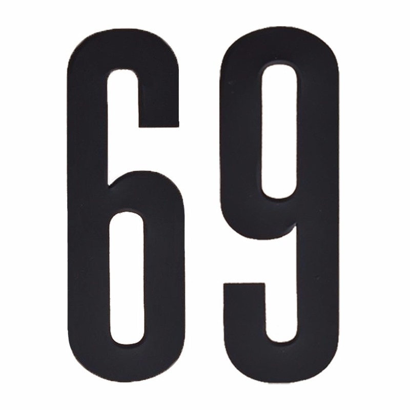 Cijfers-nummers stickers 69