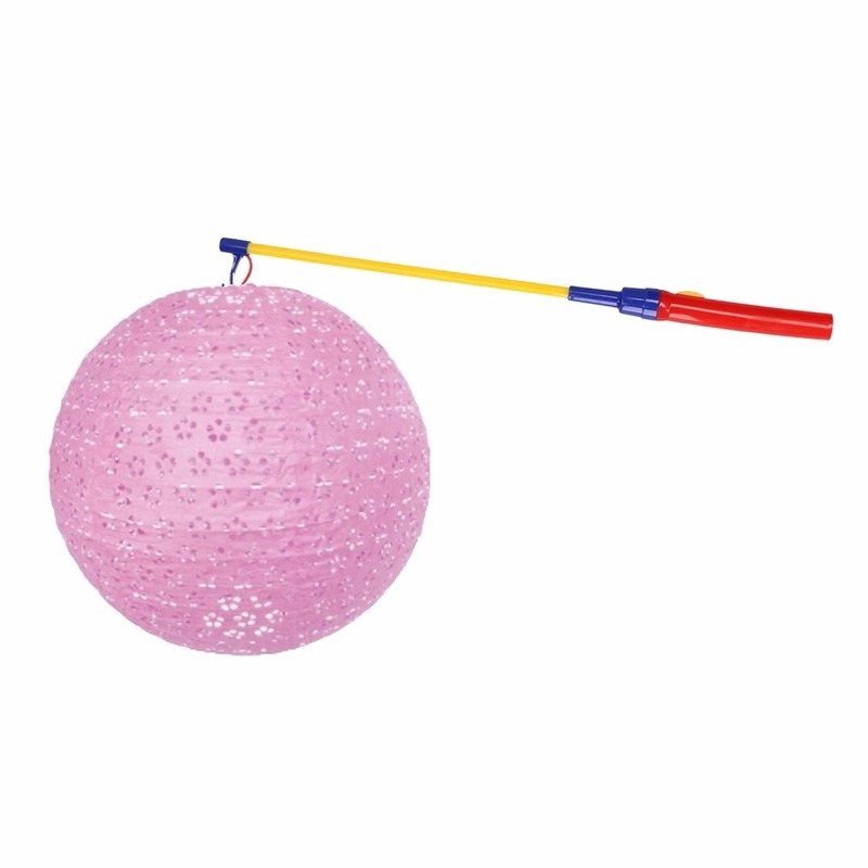 Shoppartners Complete lampionset roze 35 cm online kopen