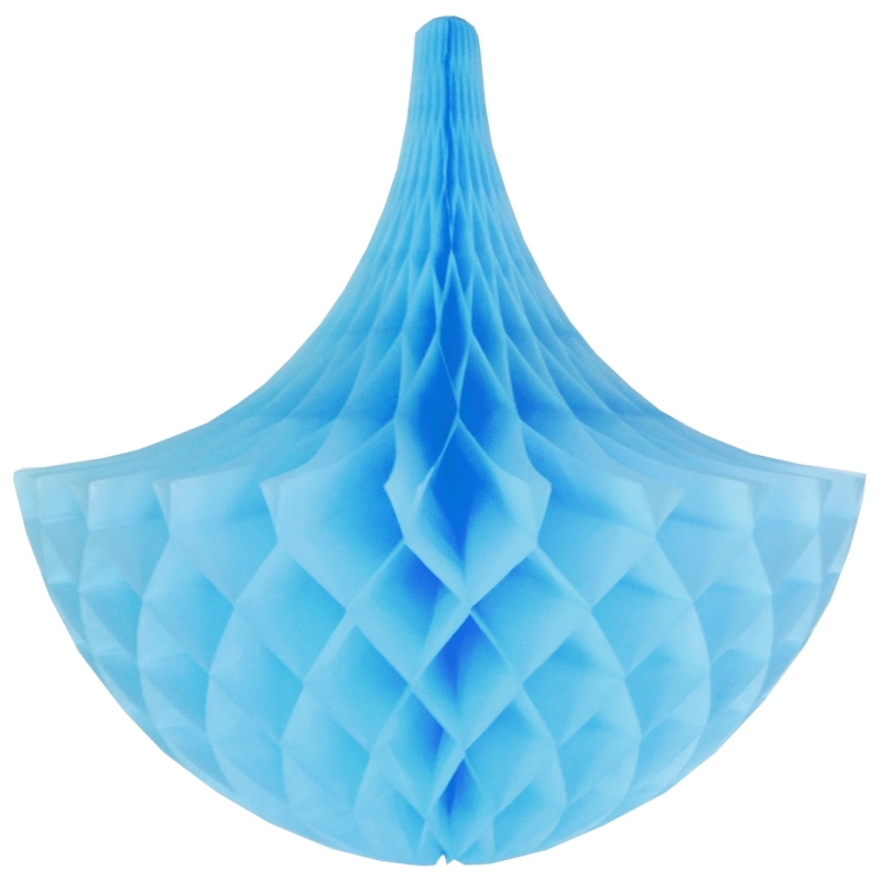 Merkloos Decoratie chandelier lichtblauw 35 cm online kopen