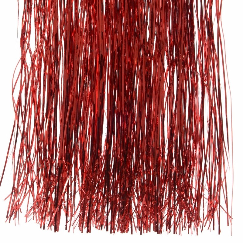 Feestversiering rode folie slierten 50 cm