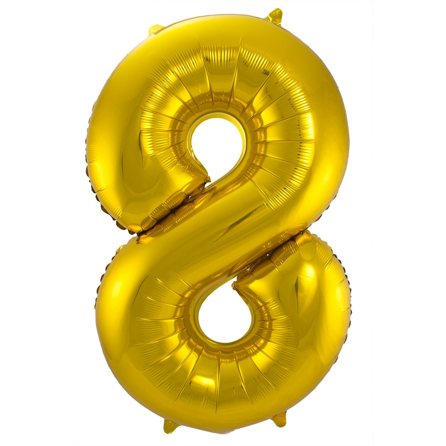 Folie ballon van cijfer 8 in het goud 86 cm