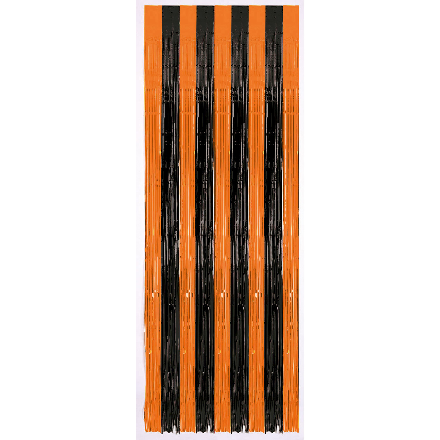 Folie deurgordijn zwart/oranje metallic 243 x 91 cm