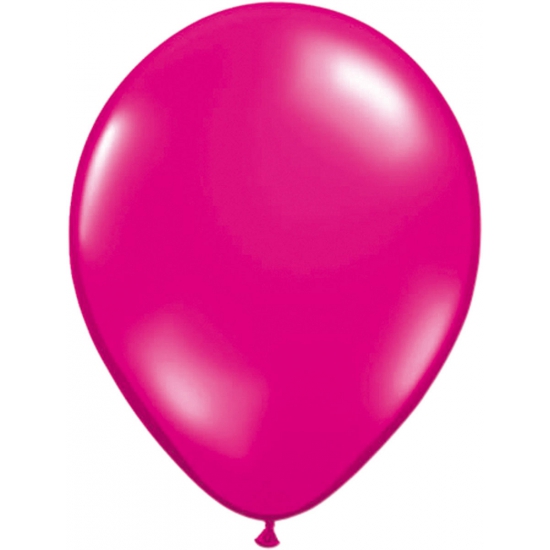 Helium ballonnen magenta 50 stuks