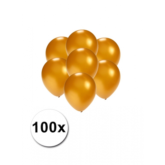 Shoppartners Kleine ballonnen goud metallic 100 stuks online kopen