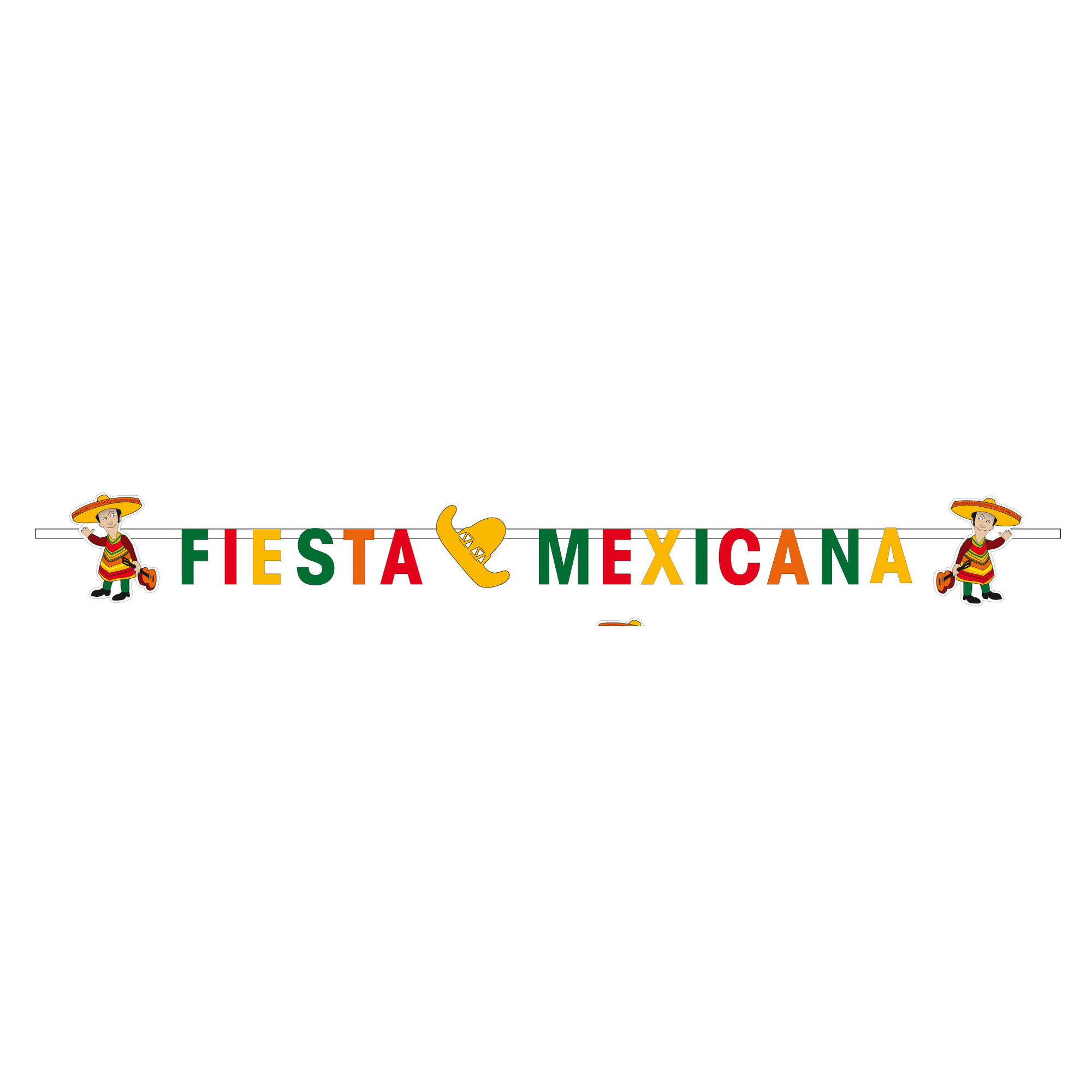 Letterslinger Mexico-Mexicaans feest thema 260 x 15 cm