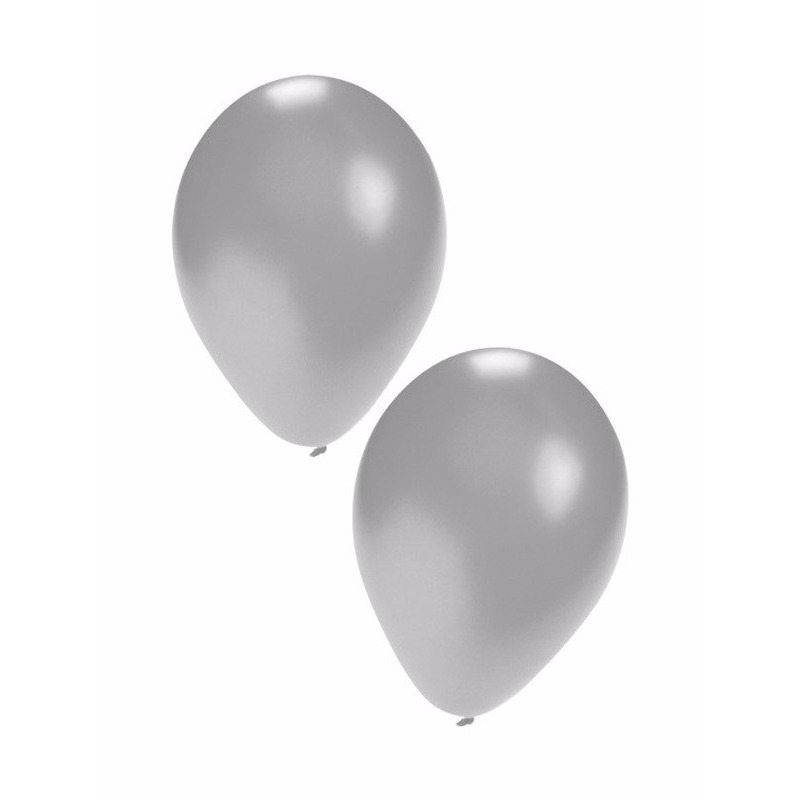 Party ballonnen zilver 50 st