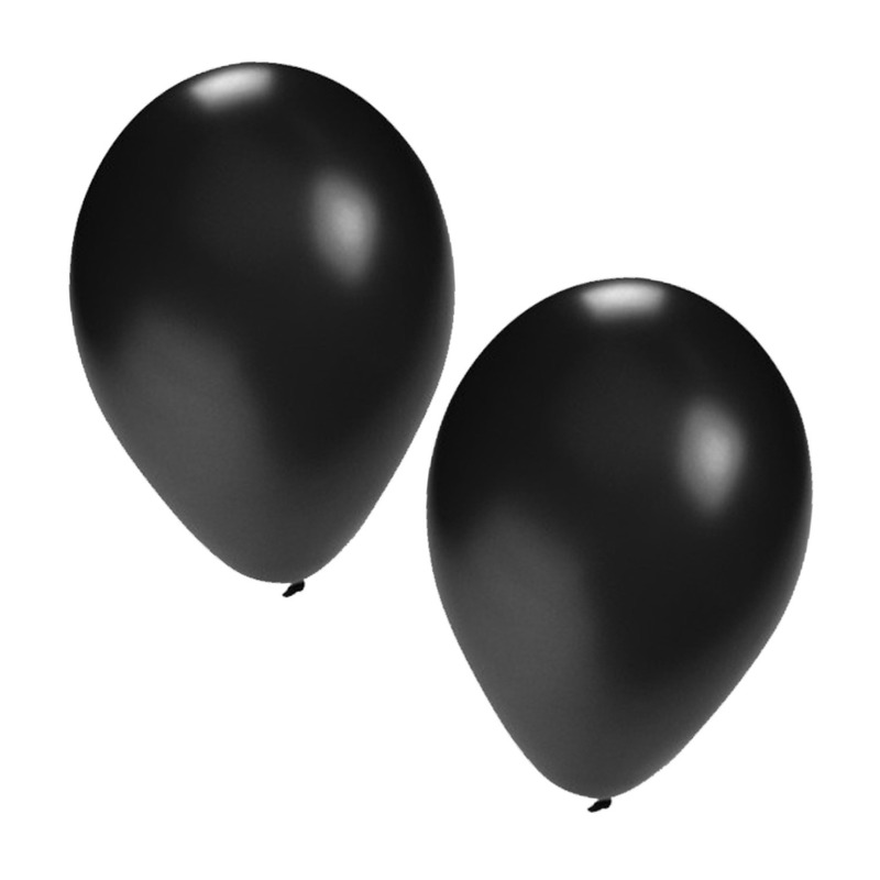 Party ballonnen zwart 25x stuks