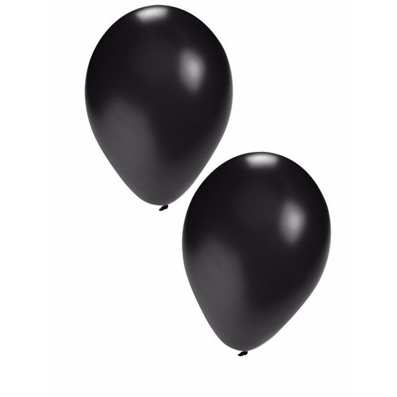 Party ballonnen zwart 50x stuks