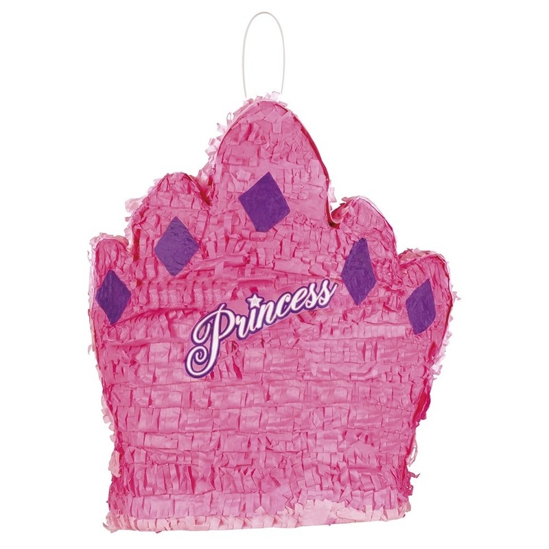 Merkloos Pinata roze prinsessenkroon 41 cm online kopen