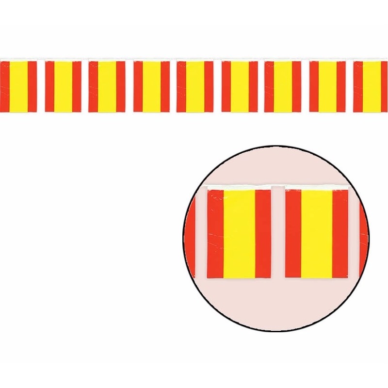 Plastic Spanje vlaggenlijnen 50 m