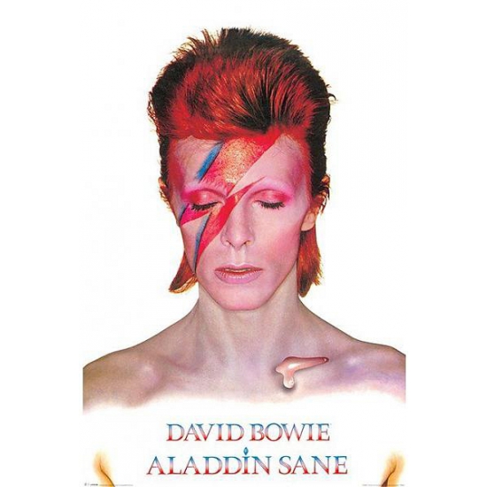 Poster met David Bowie Aladdin Sane