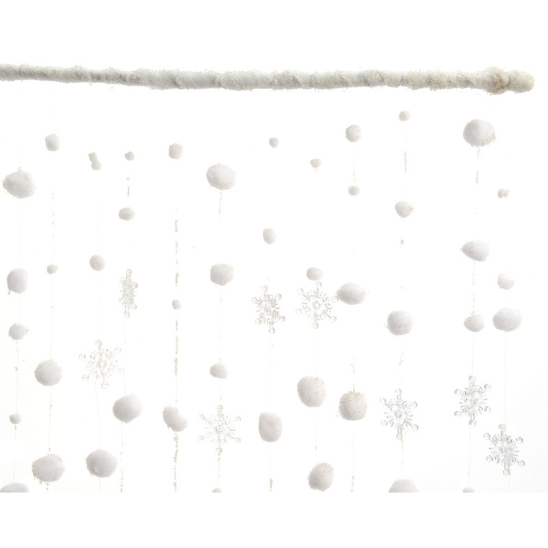 Sneeuwballen en sneeuwvlokken gordijnen 90 x 200 cm