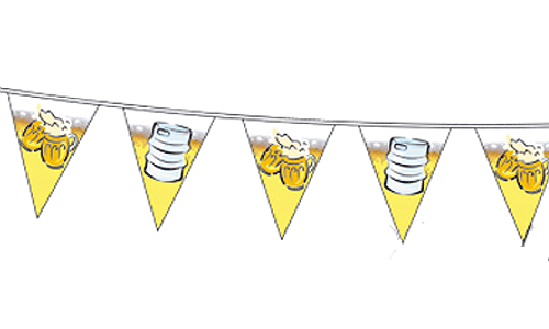 Bier versiering vlaggenlijnen 10 meter