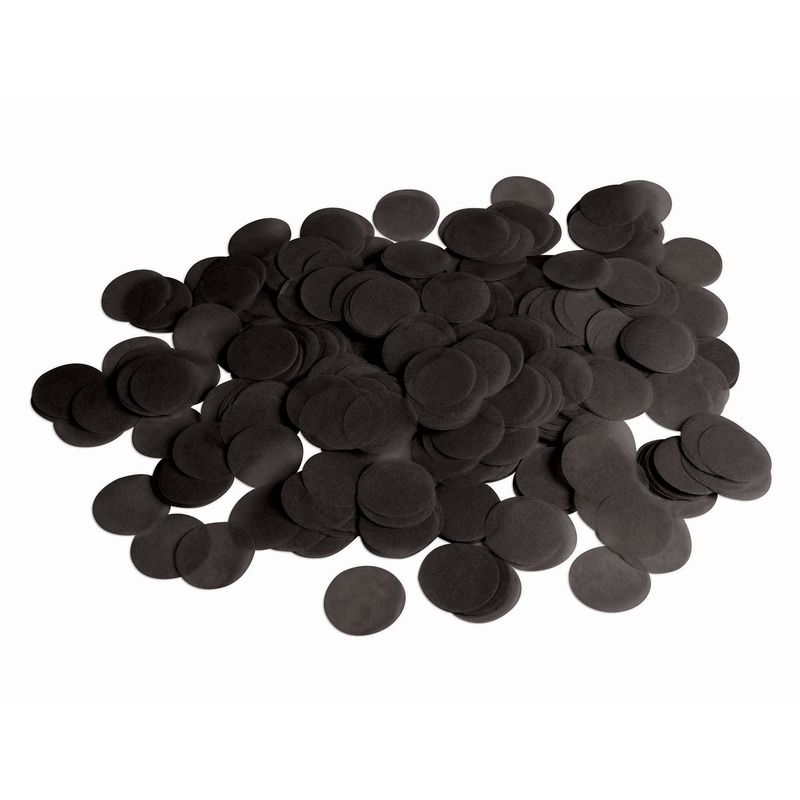 Merkloos Zwarte papieren confetti 132 gram online kopen