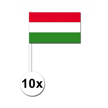 Hongarije zwaai vlaggetjes 10 stuks
