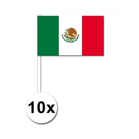 Mexico zwaai vlaggetjes set van 10