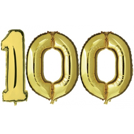 100 jaar jublileum ballonnen goud