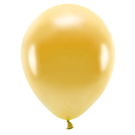 100x Goudkleurige ballonnen 26 cm eco/biologisch afbreekbaar