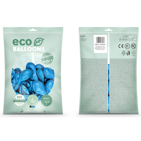 100x Lichtblauwe ballonnen 26 cm eco/biologisch afbreekbaar