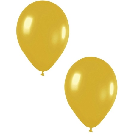 10x Gold metallic balloons 30 cm