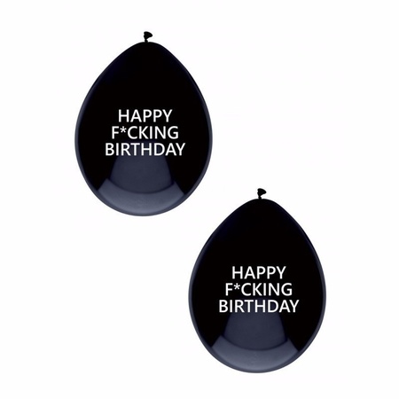 Fun ballonnen Happy Fucking Birthday 10x stuks