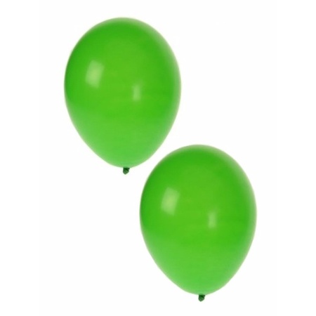 10x stuks groene party ballonnen 27 cm