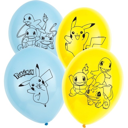 12x Pokemon party theme balloons