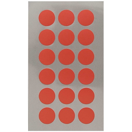 144x Rode ronde sticker etiketten 15 mm 