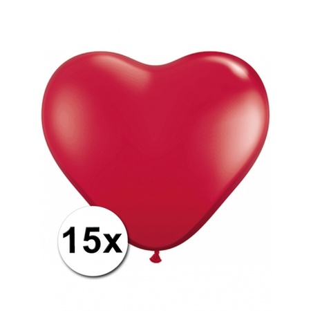 Romantische hartjes ballonnen rood/wit 30 st