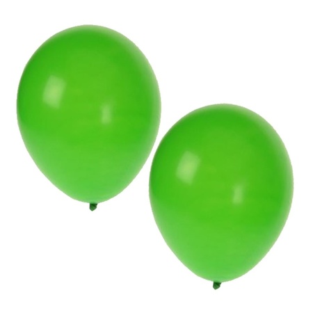 15x stuks groene party ballonnen 27 cm