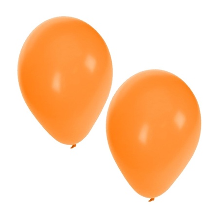 Zilveren en oranje feestballonnen 30x