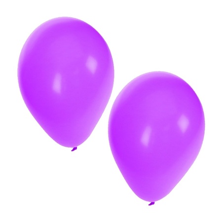 Zwarte en paarse feestballonnen 30x