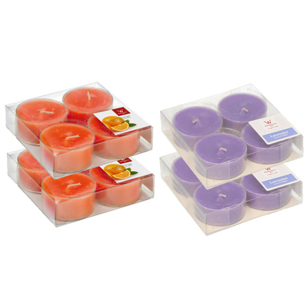 16x maxi size scented tealights lavender and oranges 8 burginghours