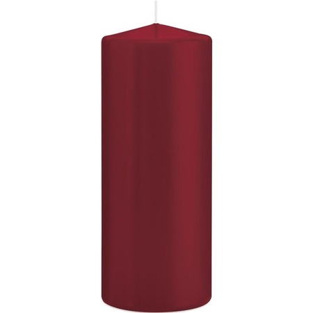 Stompkaarsen set van 6x stuks bordeaux rood 12-15-20 cm