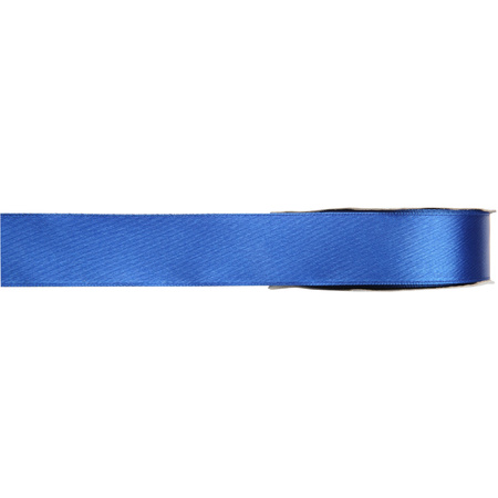 1x Hobby/decoration blue satin ribbons 1 cm/10 mm x 25 meters